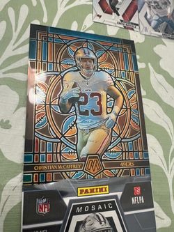 Christian McCaffrey #22 2025 Panini Mosaic Stained Glass ( clean freshly pulled)