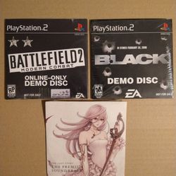 Battlefield 2 / Black / The Last Story Demos/Soundtrack PS2 Playstation 2