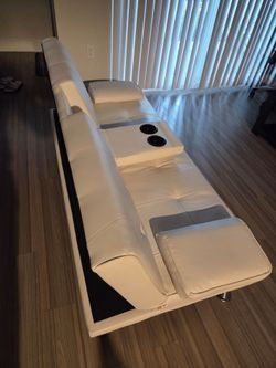 White futon couch