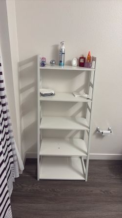 White 5-Tier Metal Shelving Unit