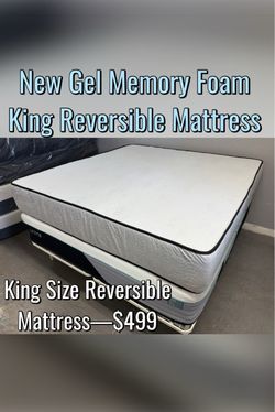 New Gel Memory Foam King Reversible Mattress