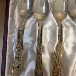 Alpaca spoon set Mexican silver demi spoon