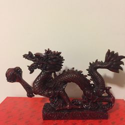 Lucky Dark Red Fengshui Dragon
