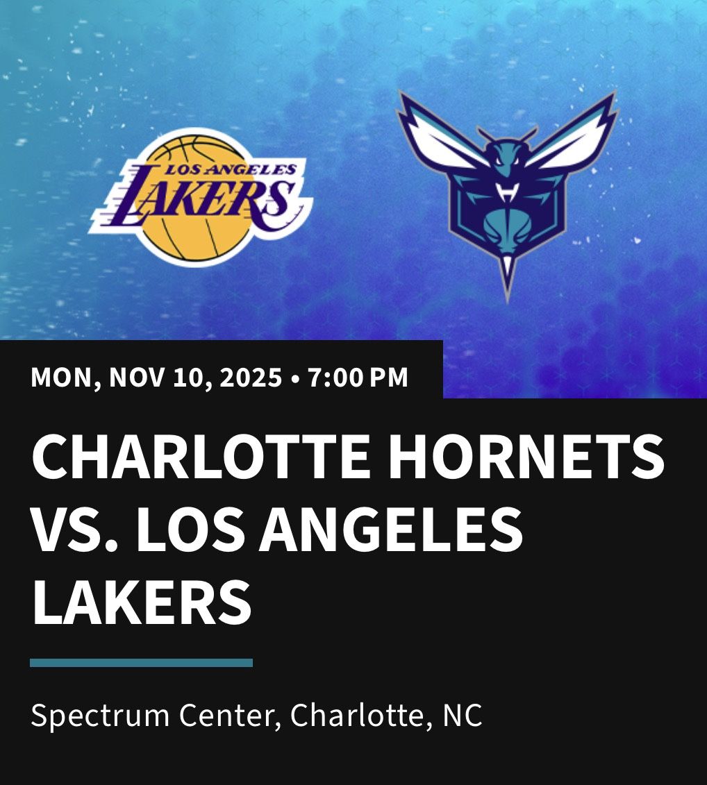 2 Lakers Vs Hornets Tickets 
