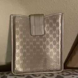 Gold Leather Gucci IPad case Authentic 