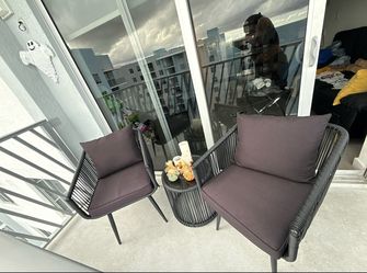 Black balcony / patio set