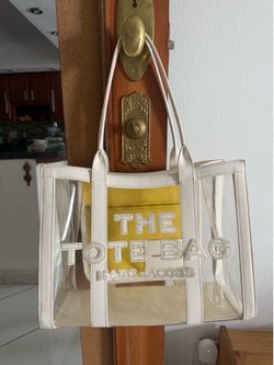 Marc Jacobs Clear Tote Bag With Yellow Insert