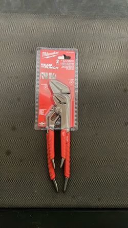 Milwaukee 6 in. and 10 in. Straight-Jaw Pliers Set (2-Piece)