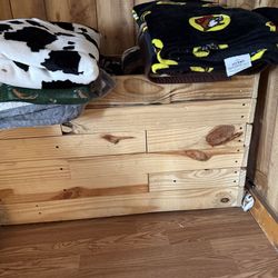 Handmade Solid Wood Storage Trunk / Blanket Chest