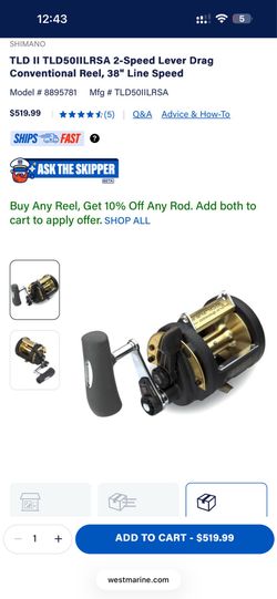 SHIMANO Conventional Reel  TLD II TLD50IILRSA 2