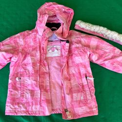 Gently Used Pink Girls Spyder Ski Jacket Small to Tall Size 7