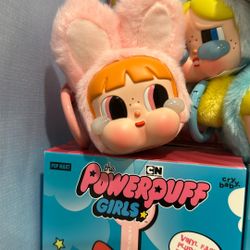NEW Powerpuff girls face plush open box 