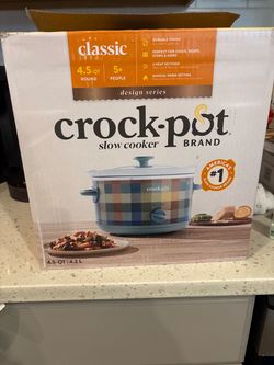 Open box/never used Crock-Pot 4.5 Qt Plaid Slow Cooker – Design Series