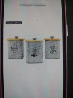 Storage Containers Set Of 3 Sugar, Tea, Coffee 