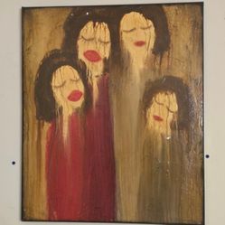 $39 Oil PAINTING  On Canvas Art Found In The Attic 24"x20"