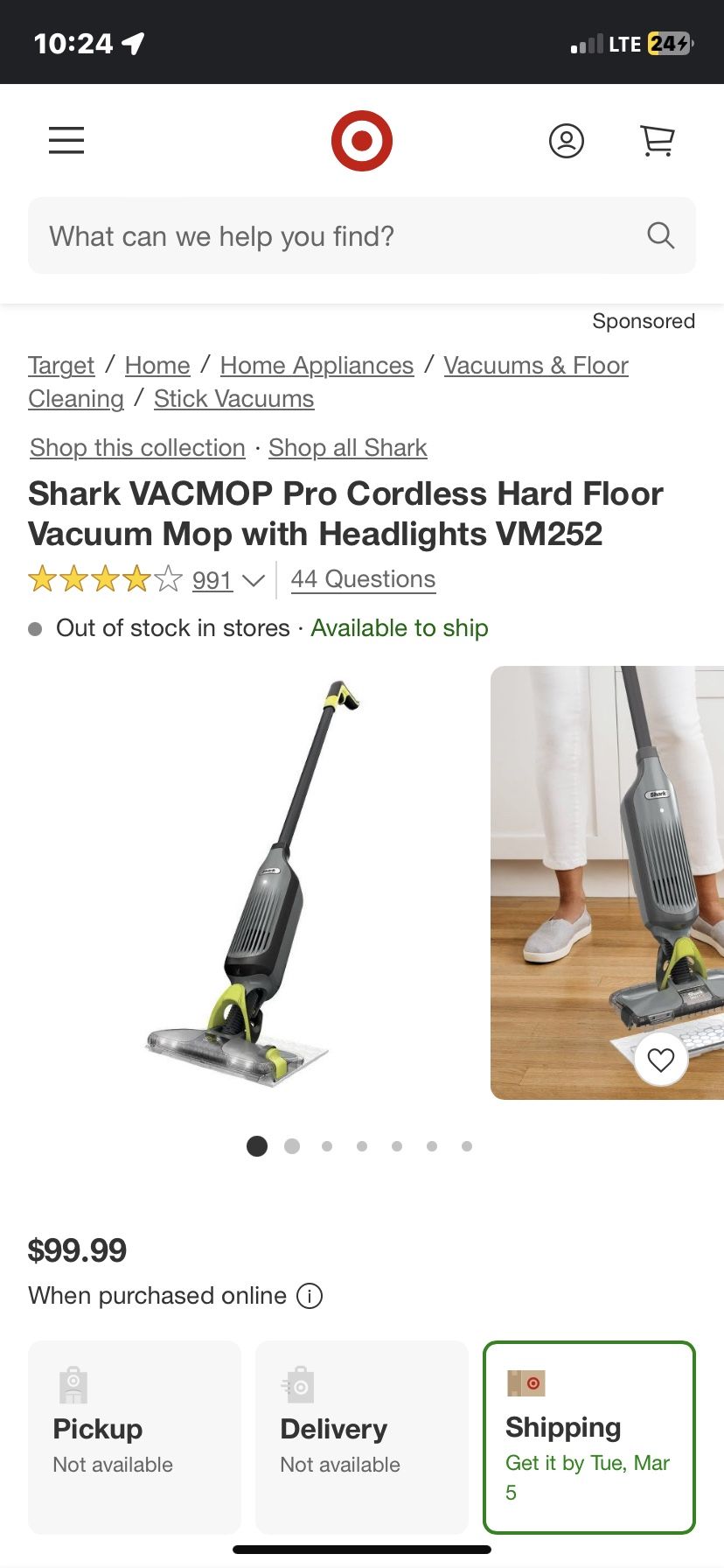 Shark VacMop $50obo