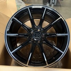 20 Inch New Staggered Set 20x8.5/9.5 ET:38/42 5x112 Gloss Black / Machined AMG Style Wheels Rims For E Class CLS550 CLS63 E63 S560 S550 