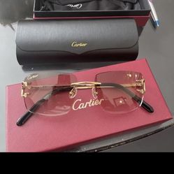 High Quality Cartier Sunglasses (brown & Graident Lense )