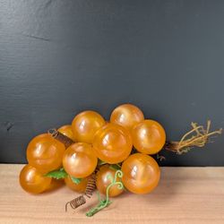 Vintage Unique Orange Swirl Lucite Grapes 
