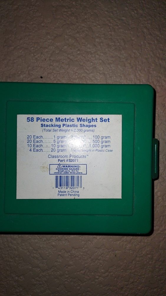 Weights for physical therapy 58pcs metric set