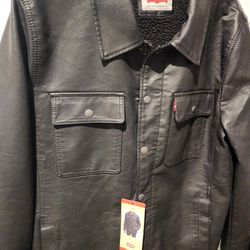 Levis Leather Jacket Medium