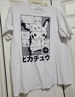 Pokemon Mens T-shirt - Pikachu Boxed Multi Box Kanji Image