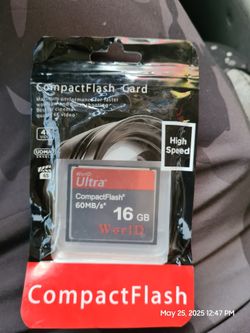 16GB 60MB/S* COMPACT FLASH CARD FOR CAMERA