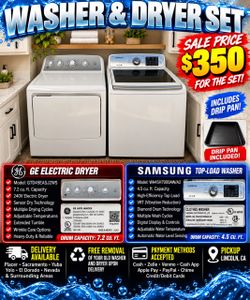 Electric washer and dryer set