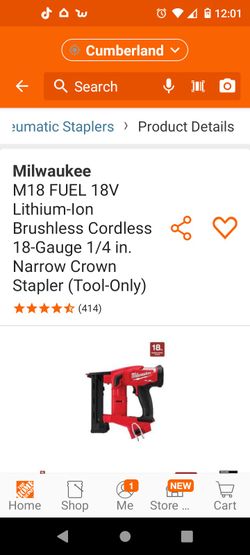 Milwaukee M18 Fuel Staple Gun New And Box  18 Gauge