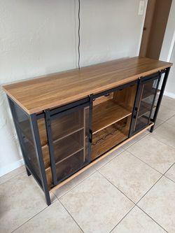 TV stand with wine rack