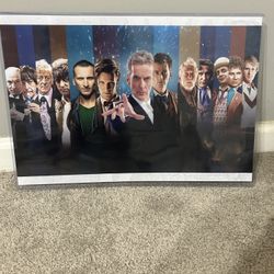The Many Faces of Doctor Who- Framed Laminated Print