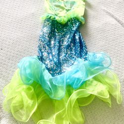 Wishcraft Blue Green Sequin Mermaid Dress Dance Costume Size 4 Costume Dress Up