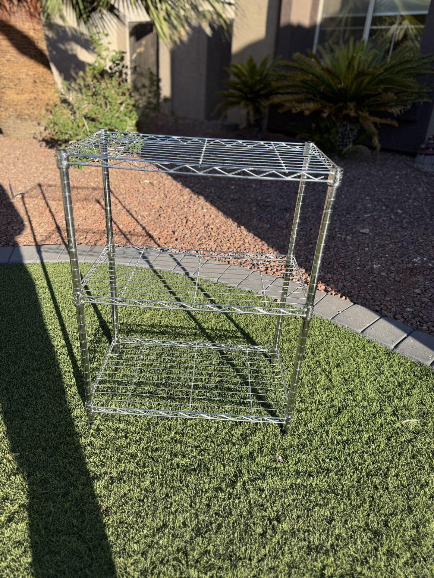 3 tier metal shelving