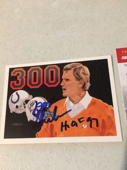 Don Shula Autographed Card with COA