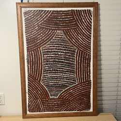 Original Abstract Australian Painting By Mary Morton Kemarre