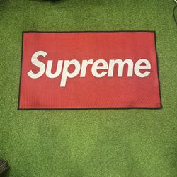 custom red supreme rug 