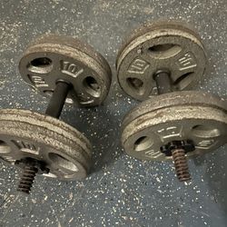 Set Of Adjustable Dumbbells  80 Lbs $40