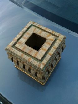 Art Deco Standing Tissue Box Cover