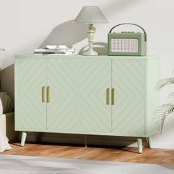  funk green color side board with 4 drawers 