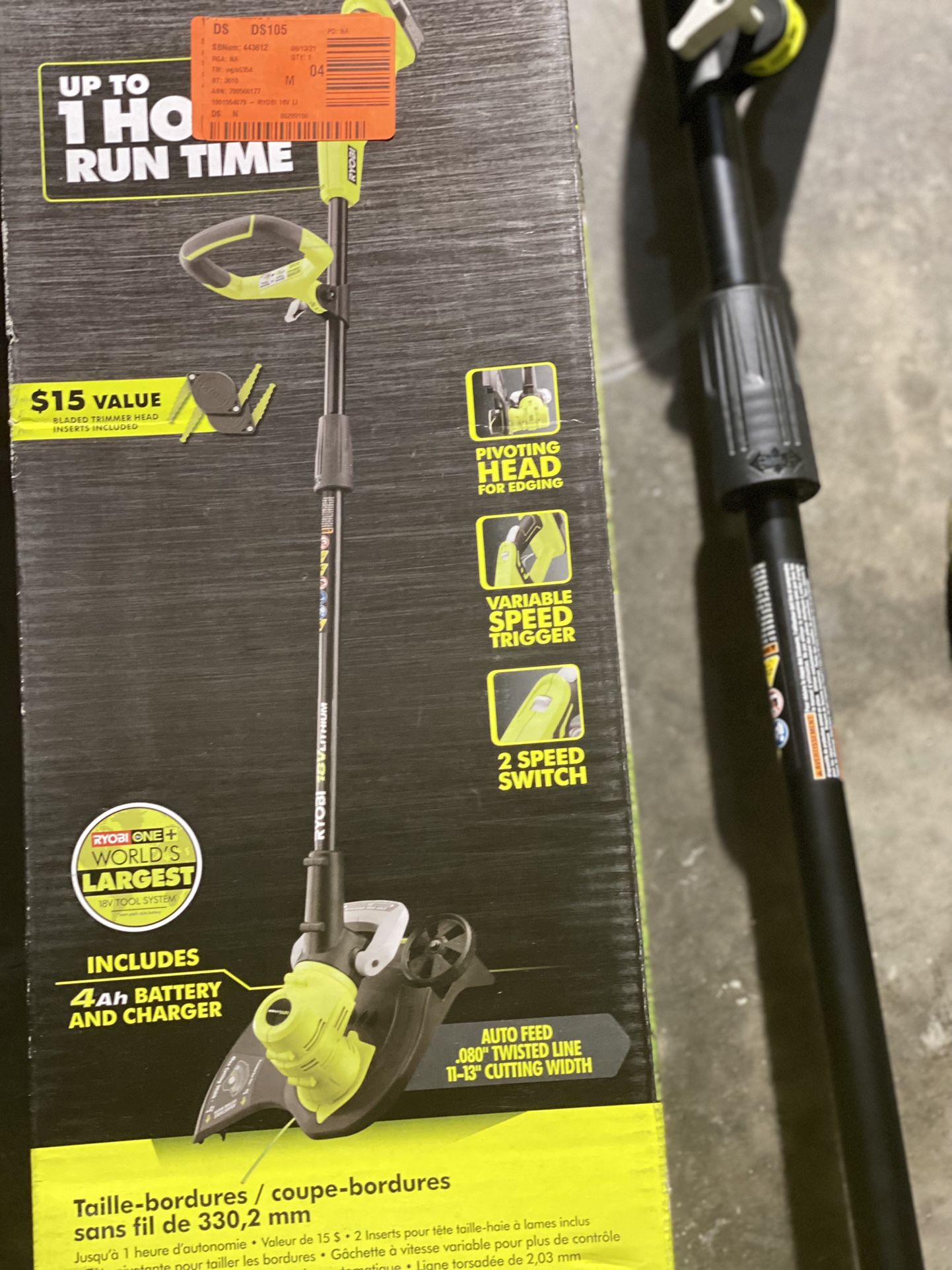 Ryobi Cordless String Trimmer Ryobi In Trimmer Edger RYOBI P2080