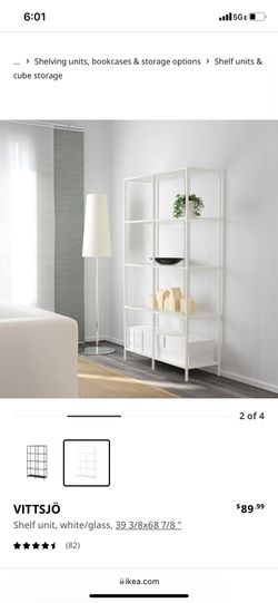Ikea vittsjö 2024 shelf white