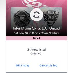 Inter Miami vs DC United Soccer Game May 18