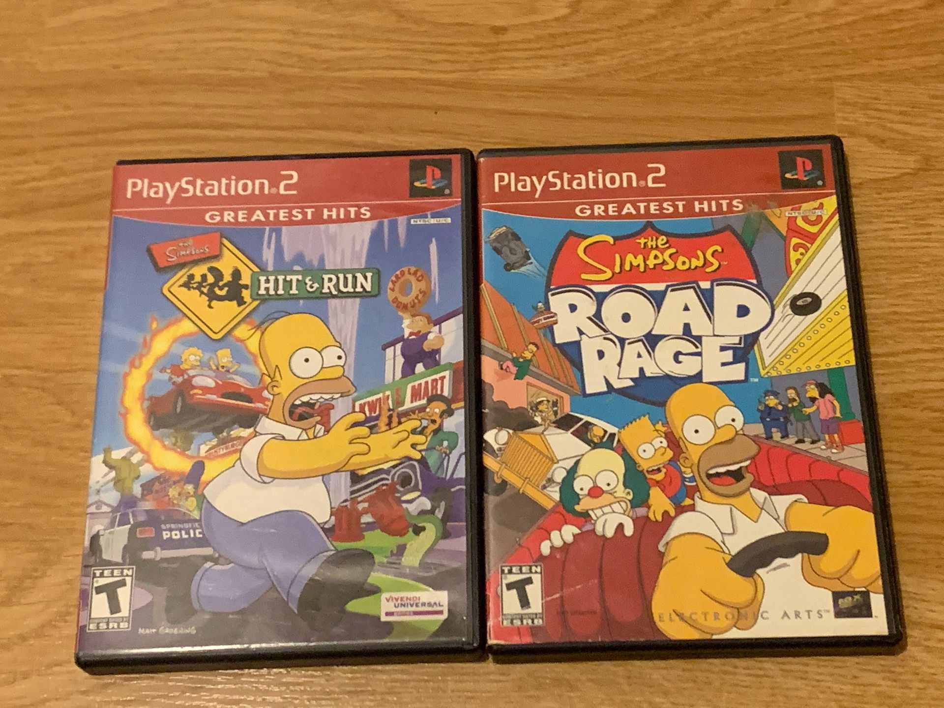 PS2 Simpsons Hit & Run & Road Rage
