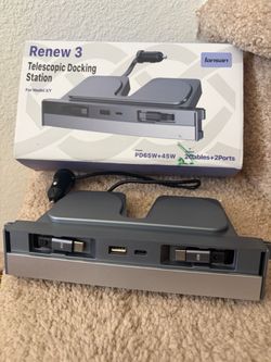 65W USB Hub for Tesla Model 3 Highland/Model Y Juniper 2024 2025 Waterproof - 4Ports Fast Charger Tesla Accessories for Tesla Phone Charger 2 Type-C F