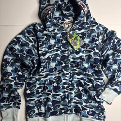 Blue Bape Zip Up