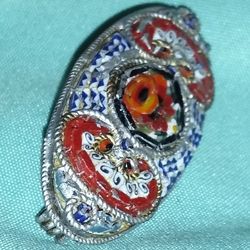 1920's Italy Micro Mosaic Brooch PIN !!