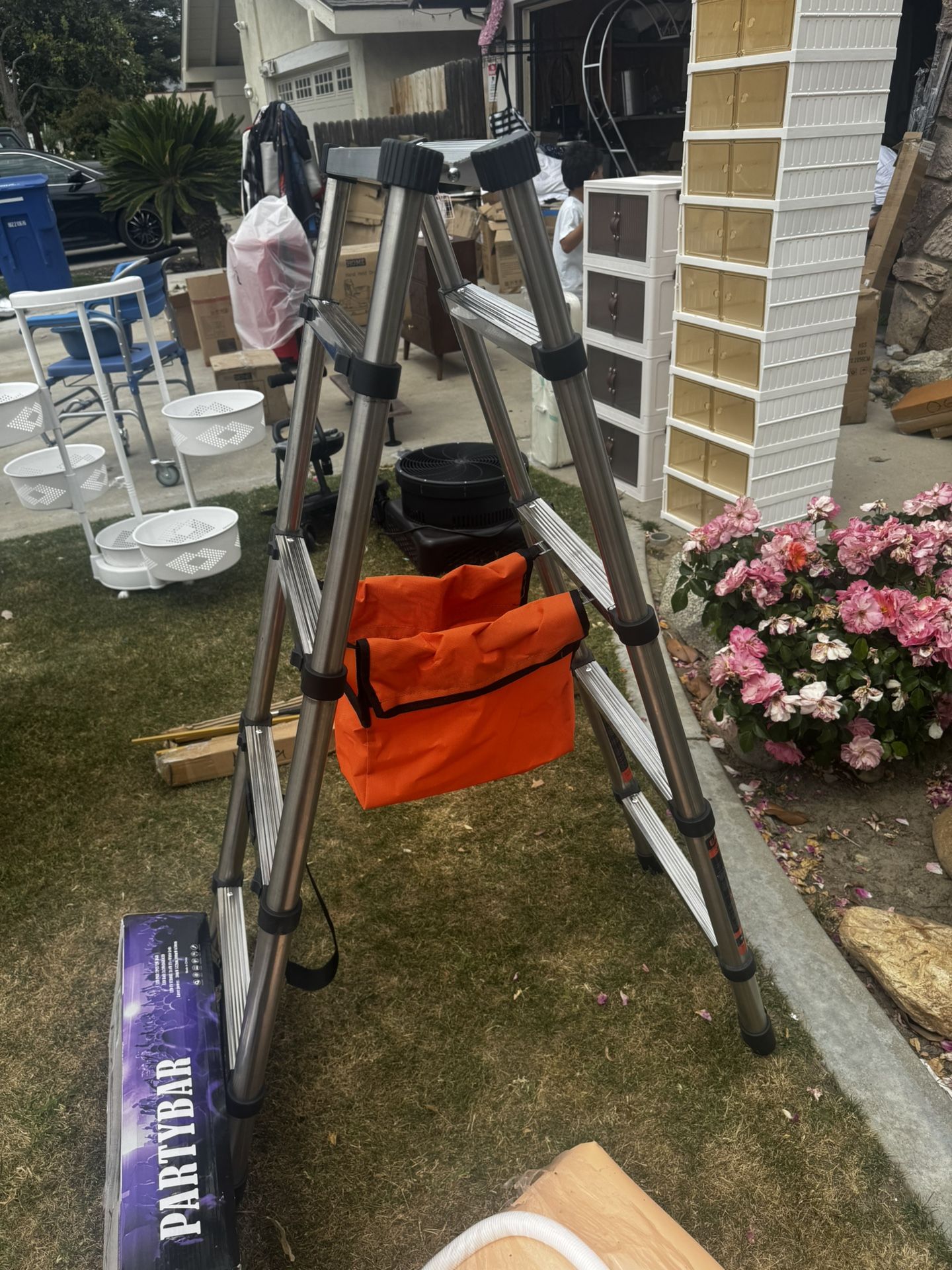 Ladder With Tool Bag