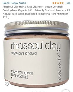 Poppy Austin 100% Organic Rhassoul clay hair and facial mask