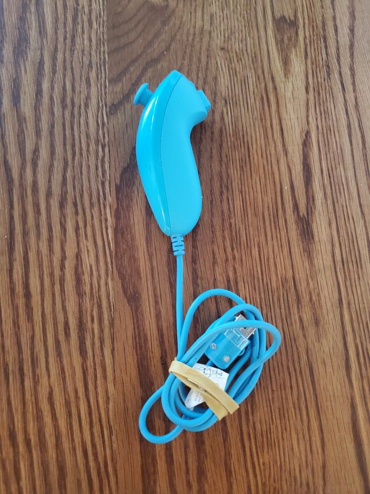 Nintendo Wii video game Video Game Teal Blue numchucks
