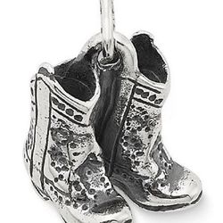 James Avery Cowboy Boots silver Charm